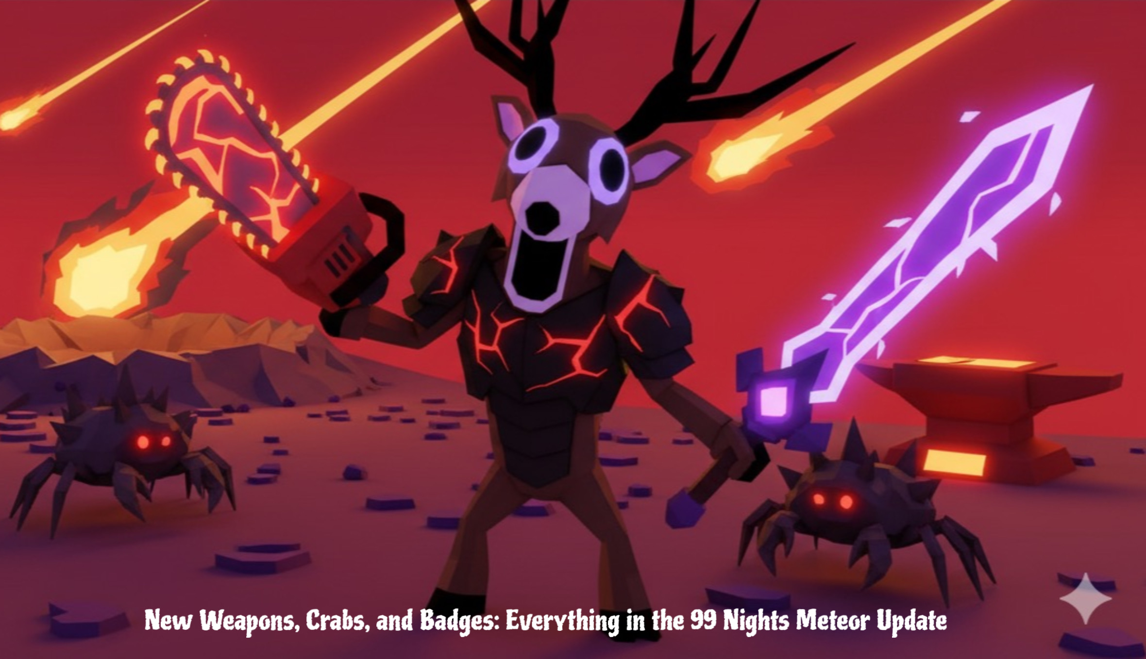 Read more about the article New Weapons, Reward, and Badges: Everything in the 99 Nights Meteor Update – Roblox